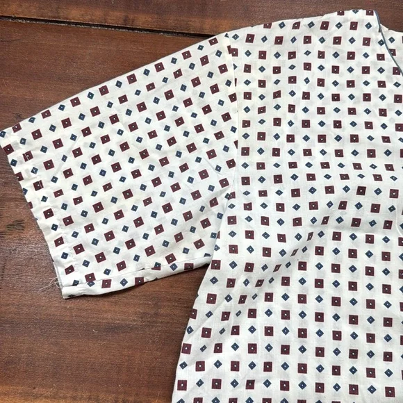 Men's Hanes Classic Night Pajama‎ Sleep Shirt Buttons Size Small Cotton Blend - Picture 2 of 8